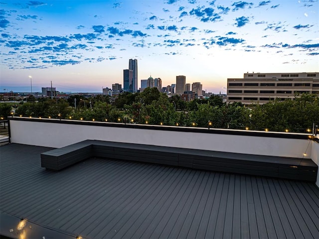 view of deck at dusk