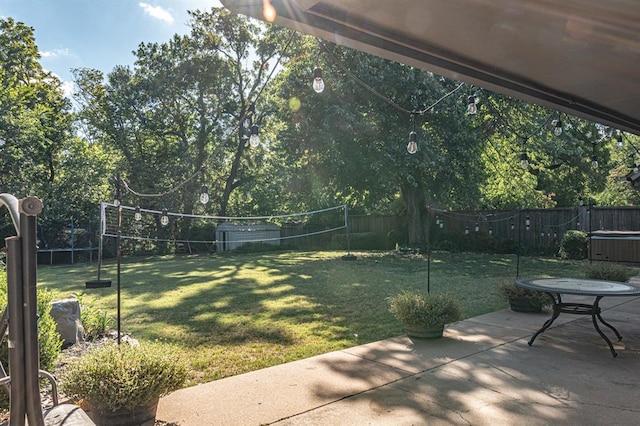 view of yard with a patio area