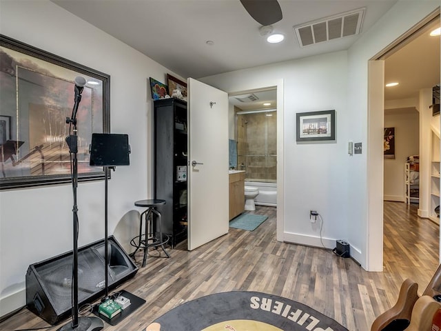 interior space featuring hardwood / wood-style floors