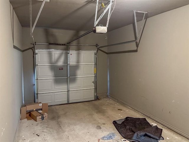 garage featuring a garage door opener