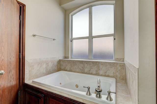 bathroom with a tub