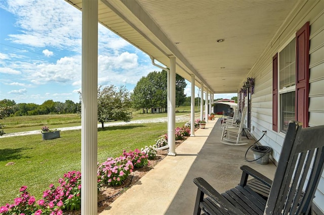 view of patio / terrace with a porch