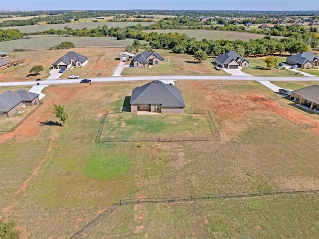 bird's eye view featuring a rural view