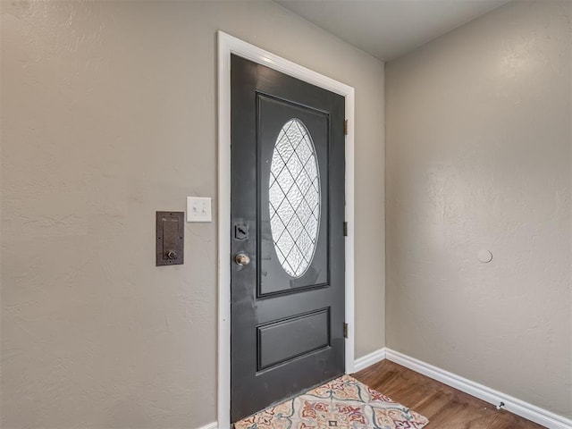 entryway featuring wood-type flooring