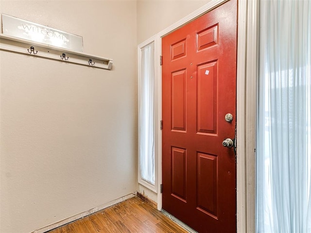 entrance foyer featuring light hardwood / wood-style floors