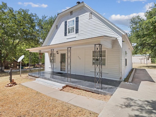 view of front of house featuring covered porch