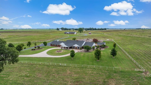 bird's eye view featuring a rural view