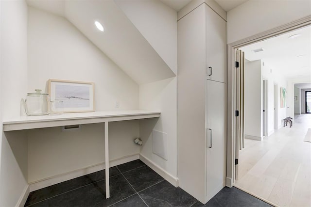 laundry area featuring recessed lighting, visible vents, baseboards, and laundry area