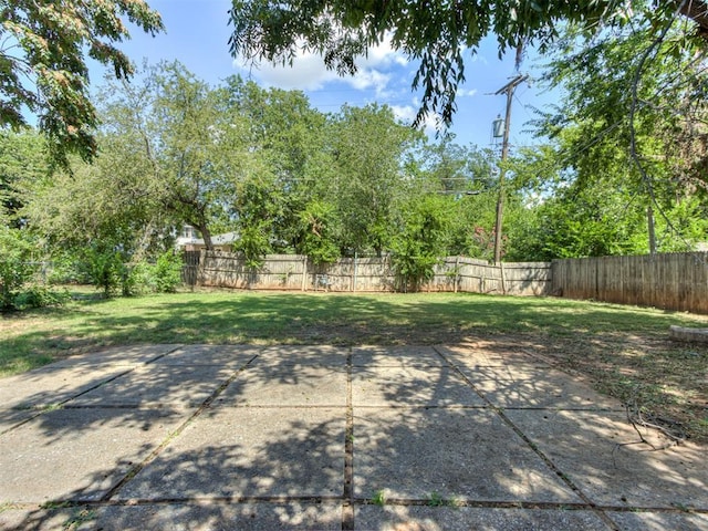 view of yard with a patio