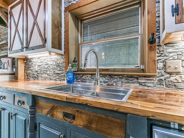 details with wood counters and sink