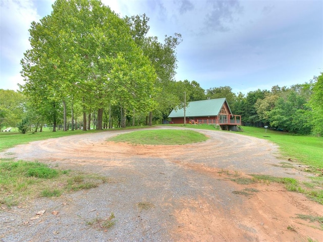 view of community featuring a lawn