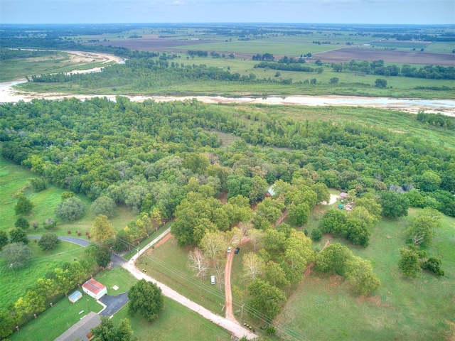 bird's eye view featuring a rural view