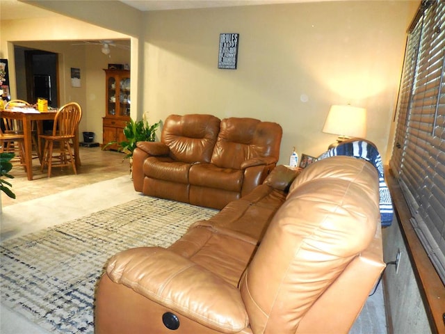 view of carpeted living room