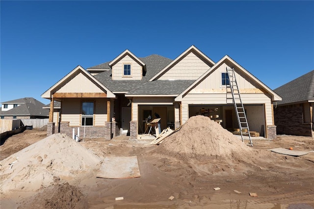 view of front of house featuring a garage