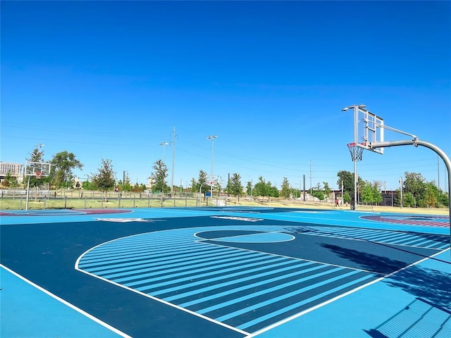 view of basketball court