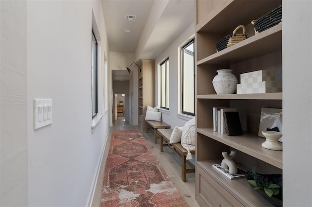 interior space featuring wood-type flooring