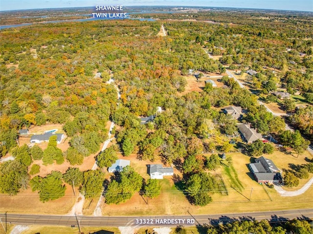 33322 Hardesty Rd, Shawnee, OK 74801 - bird's eye view of a heavily wooded area