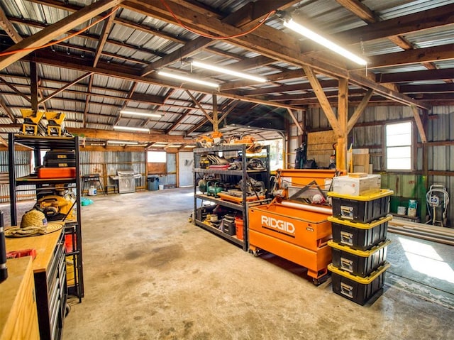 33322 Hardesty Rd, Shawnee, OK 74801 - garage with a workshop area