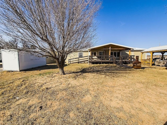 exterior space with a deck