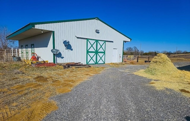 view of outdoor structure