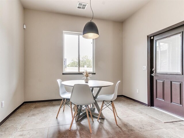 view of dining area