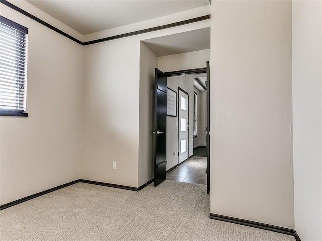 view of carpeted spare room