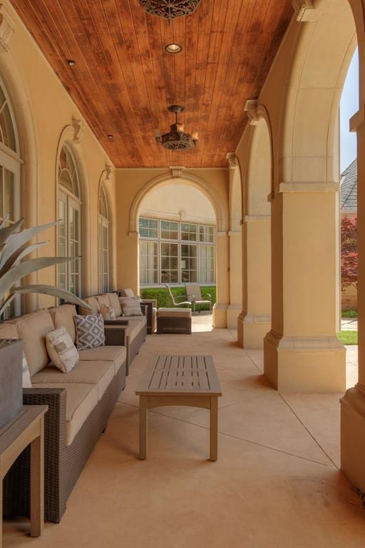 view of patio featuring outdoor lounge area