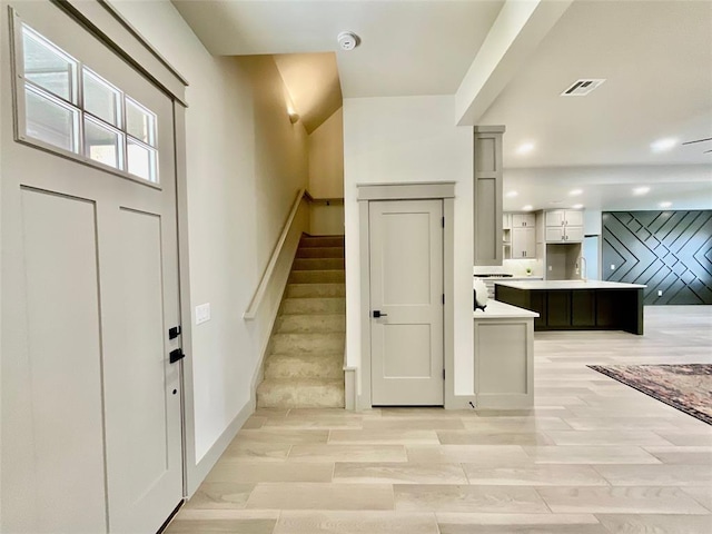 interior space featuring light hardwood / wood-style floors