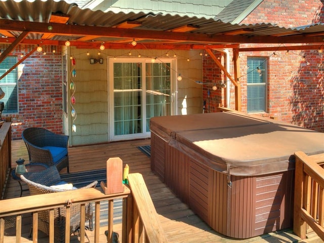3393 Creek View Ct, Newcastle, OK 73065 - deck featuring a hot tub