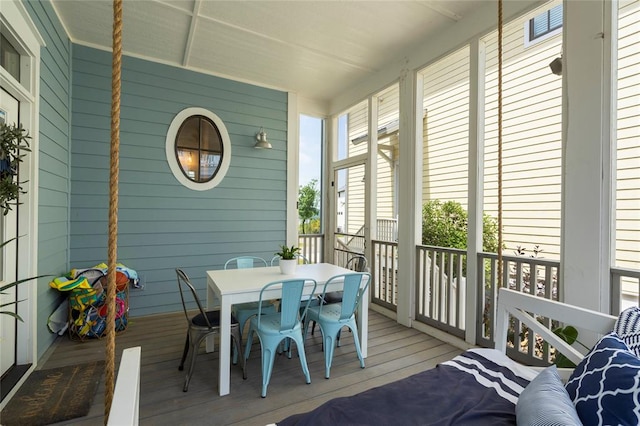 view of sunroom