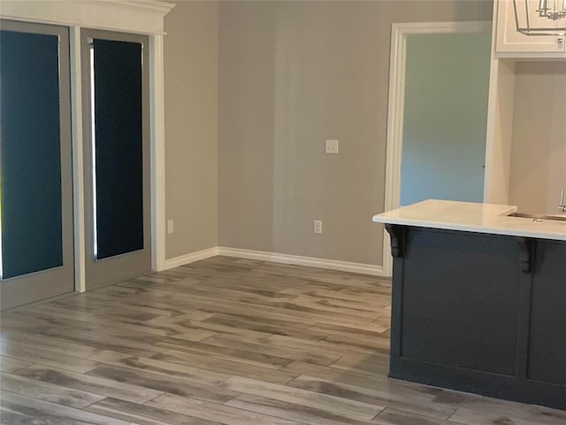 interior space featuring light wood-type flooring