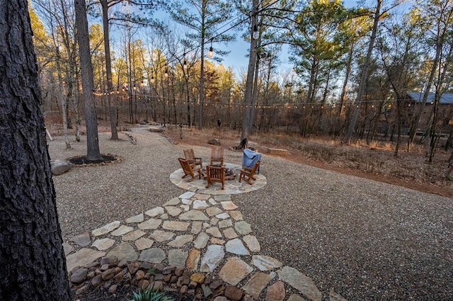 view of yard with a patio area