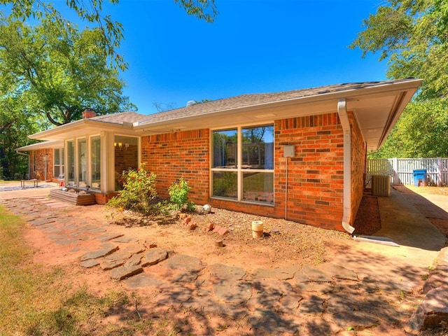 rear view of property with a patio area