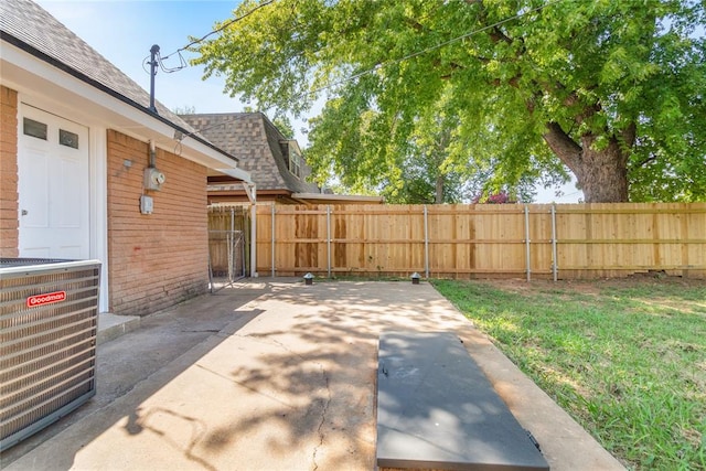 view of patio / terrace with central AC unit