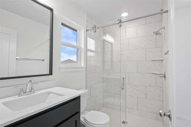 2144 Emily Rae Ln, Blanchard, OK 73010 - full bath featuring a stall shower and vanity