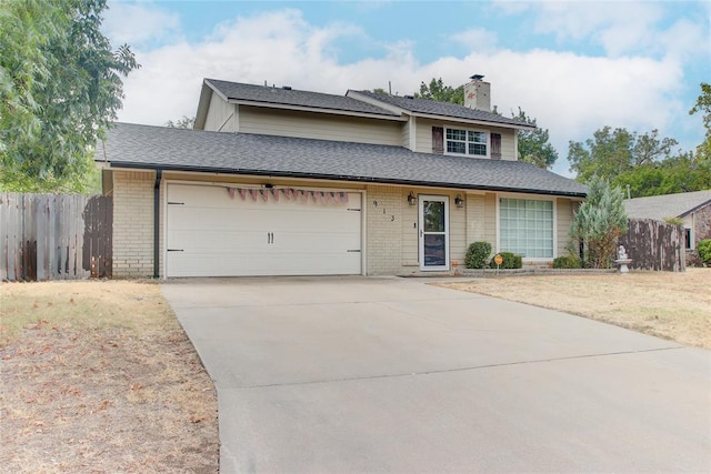 front of property featuring a garage