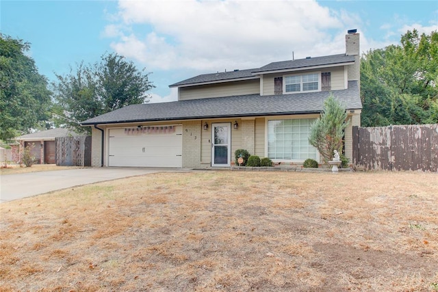 view of property with a garage