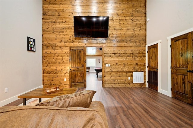 living room featuring hardwood / wood-style floors