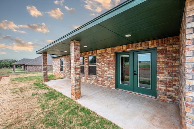 view of patio / terrace with french doors