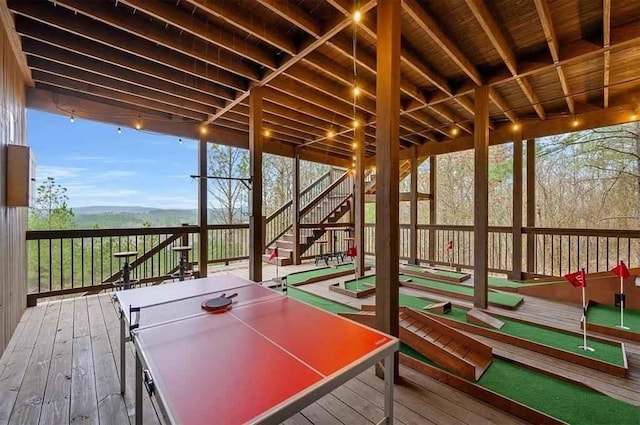 88 E Fork Cir, Broken Bow, OK 74728 - wooden terrace with stairs
