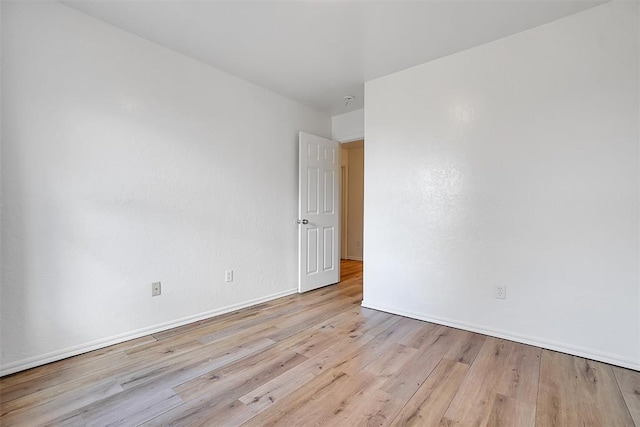 empty room featuring light wood-type flooring