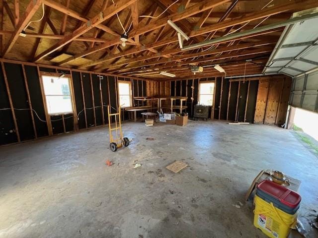 misc room with concrete floors