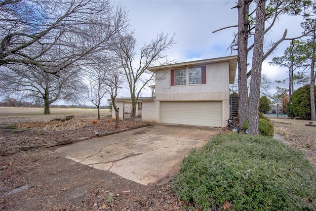 view of property exterior featuring a garage