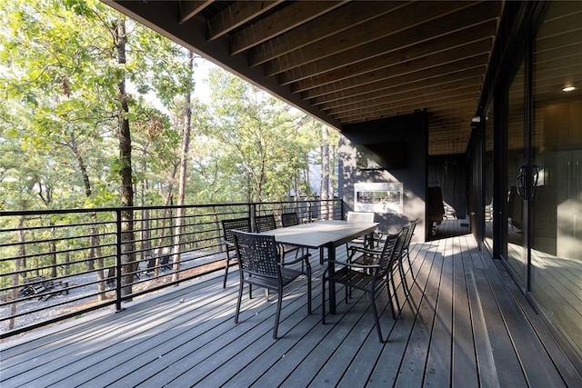 view of wooden deck