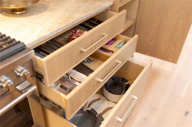 interior space with hardwood / wood-style flooring