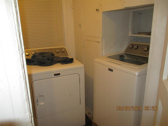 laundry area featuring washer and dryer