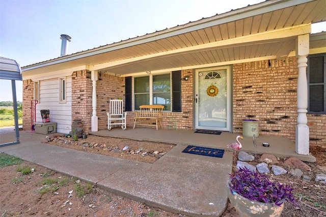 view of front of home with a porch