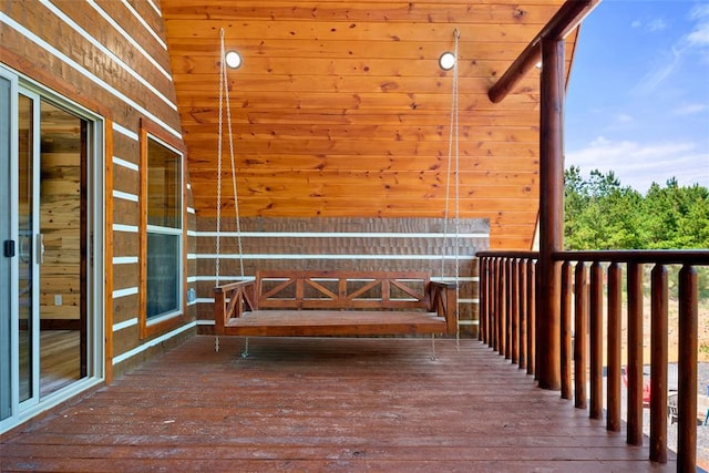 view of wooden deck