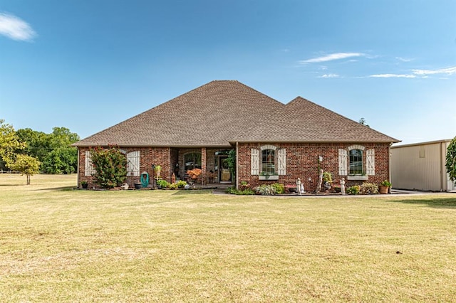 12600 SW 58th St, Mustang, OK 73064 - ranch-style home featuring a front lawn
