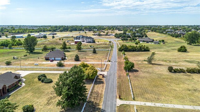 12600 SW 58th St, Mustang, OK 73064 - birds eye view of property featuring a rural view